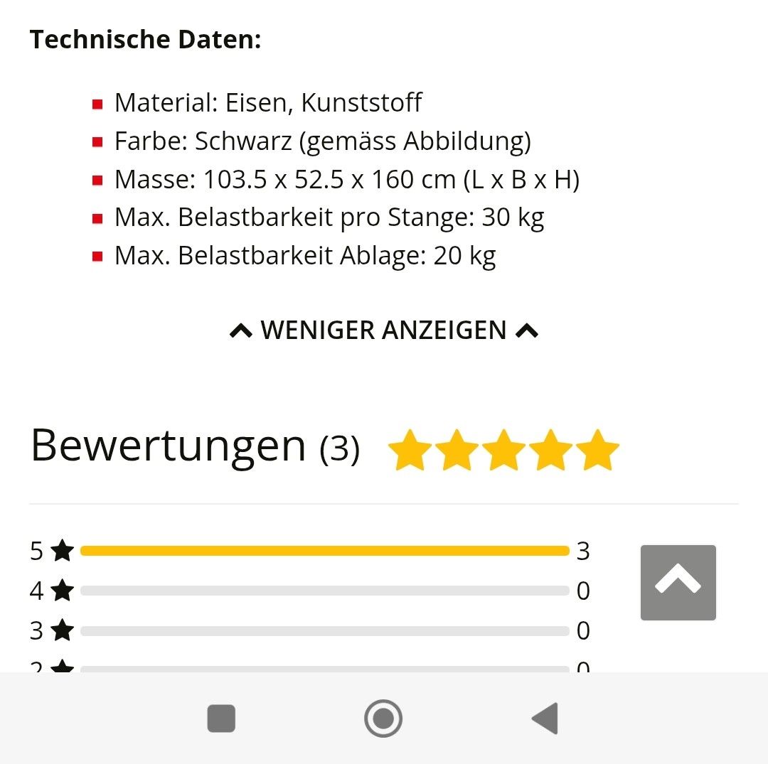 Guardaroba: Schwarzer Kleiderständer, 2 Stangen, bis 80 kg – Nuovo (secondo la descrizione) da Basel venduto da CleaS 2