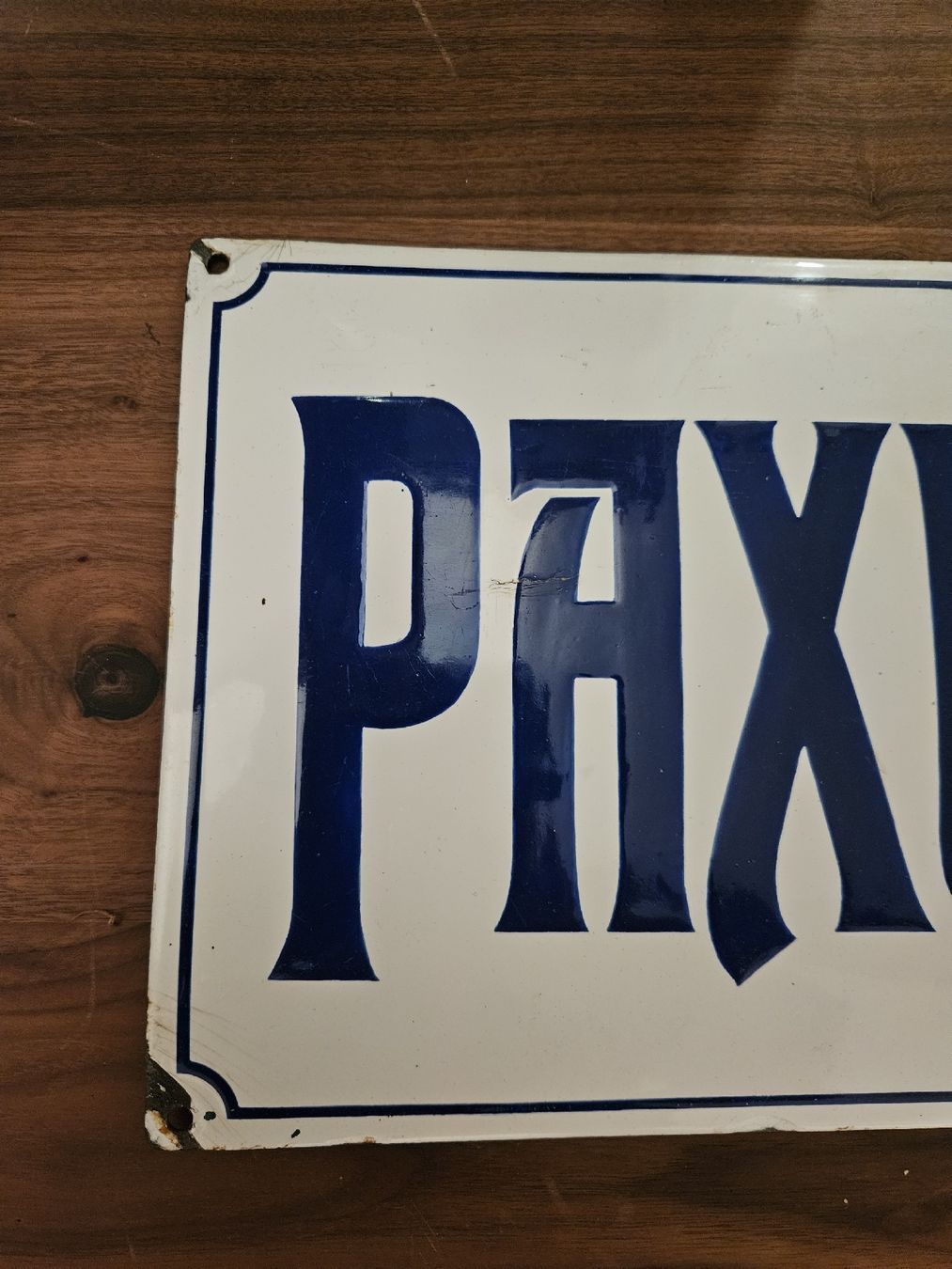 Insegne: RARE emailschild paxunis – Usato da Cevio venduto da BiadiciN 2