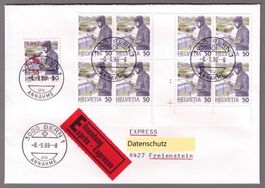 1988 Markenheft POSTBOTE+Unwetterm.+_COMBO-EIL-FDC 8.9.88 !!