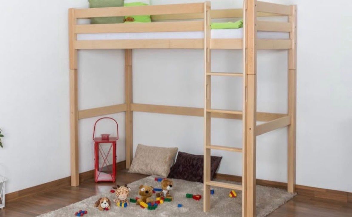 Betten: Solid Wood Loft Bed - Perfect for Kids' Bedrooms! – Gebraucht aus Genève von ter_tbb6 1