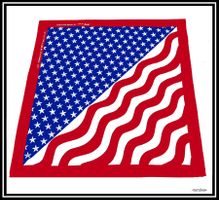 Bandana *USA* - Nr. C-020 (roter Saum)