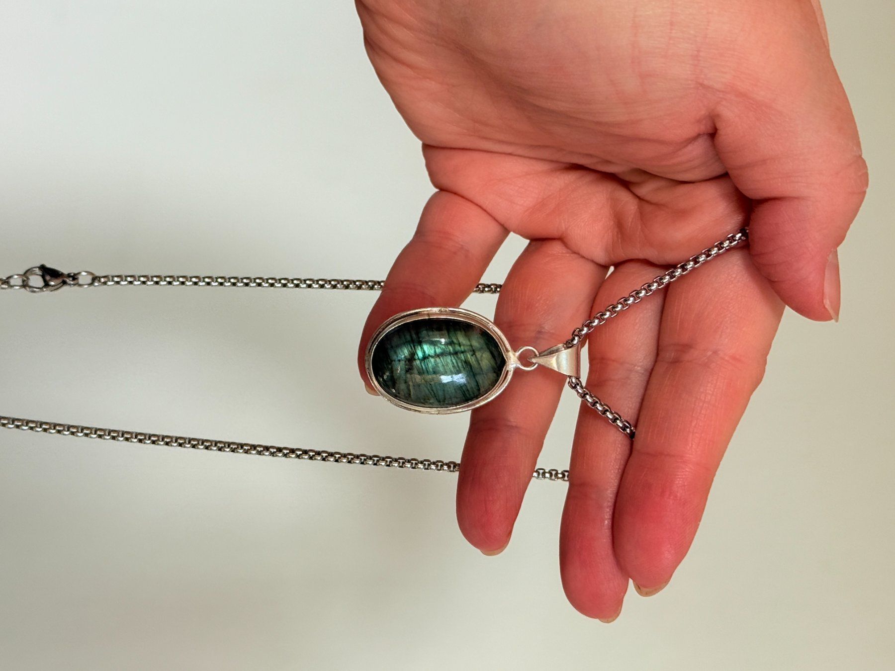 Catenine: Collier Labradorite, Pierre de Protection ! – Nuovo e nell'imballaggio originale da Genève venduto da AGBERG 5