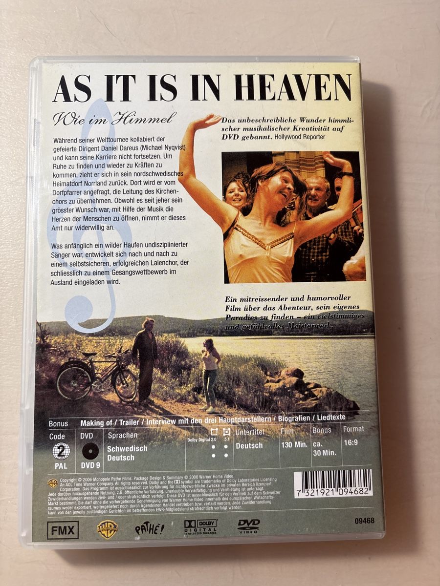 Tutti i DVDs: As it is in Heaven – Usato da Ruswil venduto da Slivio_ 1