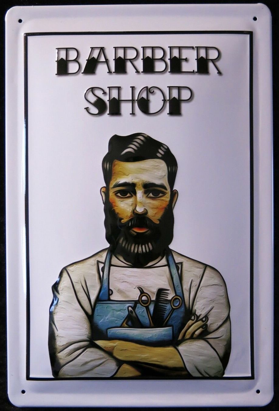 Insegne: Barber Shop Schild 20x30cm – Nuovo e nell'imballaggio originale da Schiers venduto da Topflash74