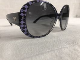 Extravagante Sonnenbrille mit Schachbrettmuster, Vintage