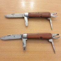 2x Wenger & "E" Militar Holz Vintage sackmesser