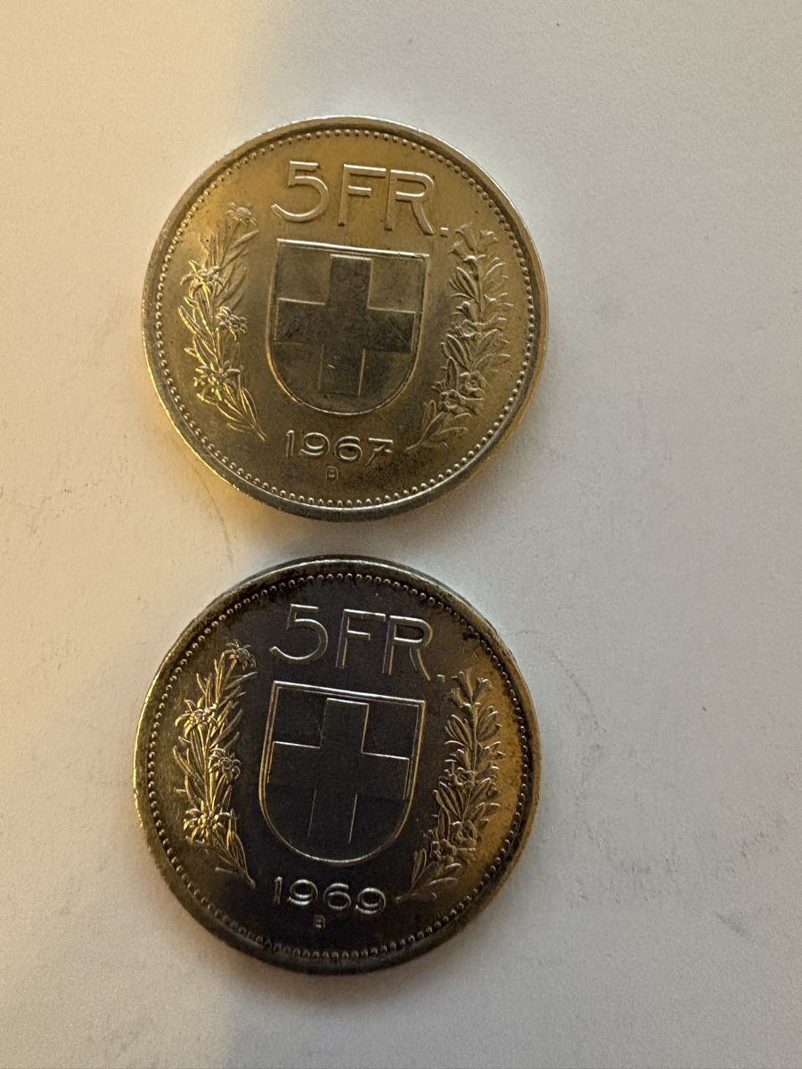 Toutes les monnaies: 5 fr 1967 1969 – D'occasion à Murten par Tzaugg 1