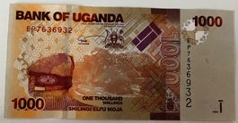 Uganda 1000 Shilingi 2021 Neuwertig