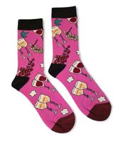 Socken Wein/Trauben/Wine/Grapes/Blätter/Leafes/Gläser