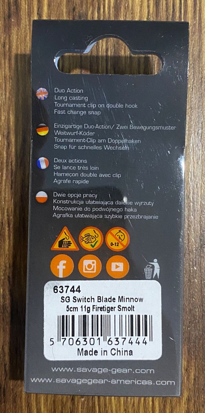 Savage Gear Esche: Savage Gear Switch Blade Minnow 5 cm - 11 gr – Nuovo e nell'imballaggio originale da Widnau venduto da Fishingtackle_Oggy 1