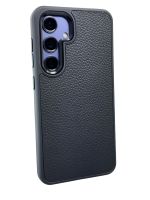 Cover für Samsung S24 mit MagSafe schwarz aus echtem Leder