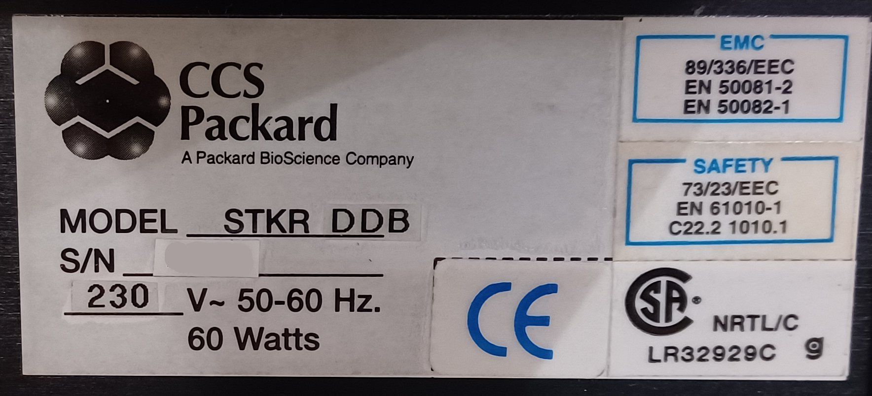 Accessori da laboratorio: CCS Packard STKR DDB – Usato da Niederdorf venduto da LeptonAG_Labor 4