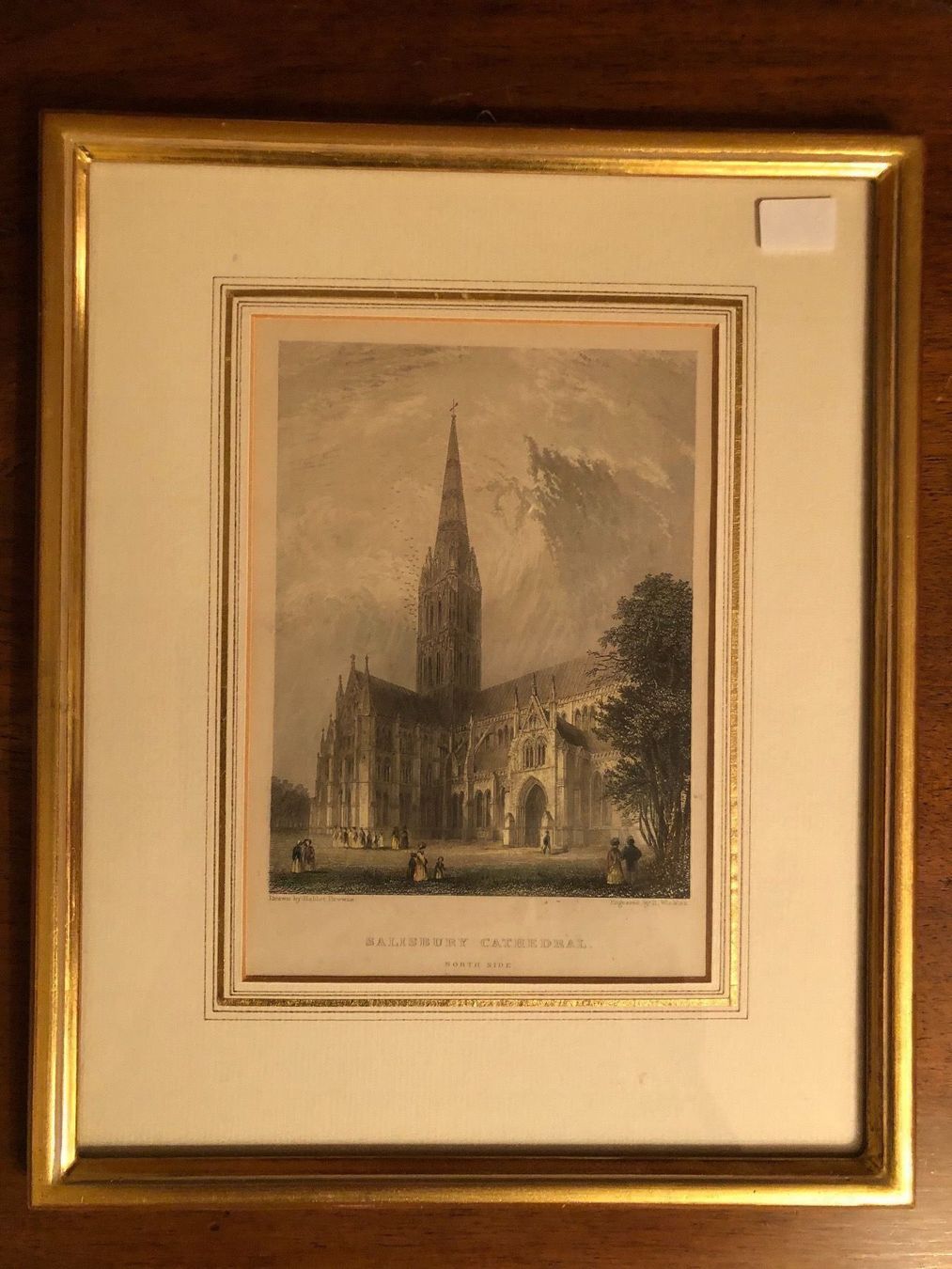Poster & Bilder: Salisbury Cathedral. Antike Aquatinta. – Gebraucht aus Wald ZH von mlnt 4