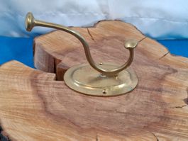 1 schöner antiker Kleider Haken, Messing (LOT3212#AEW0)