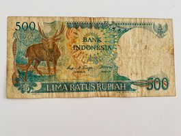 1983 Indonesien 500 Rupiah Banknote Jahrgang