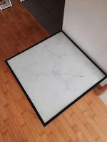 TV-Tisch Marmoroptik Schwarz Metallgestell guter Zustand