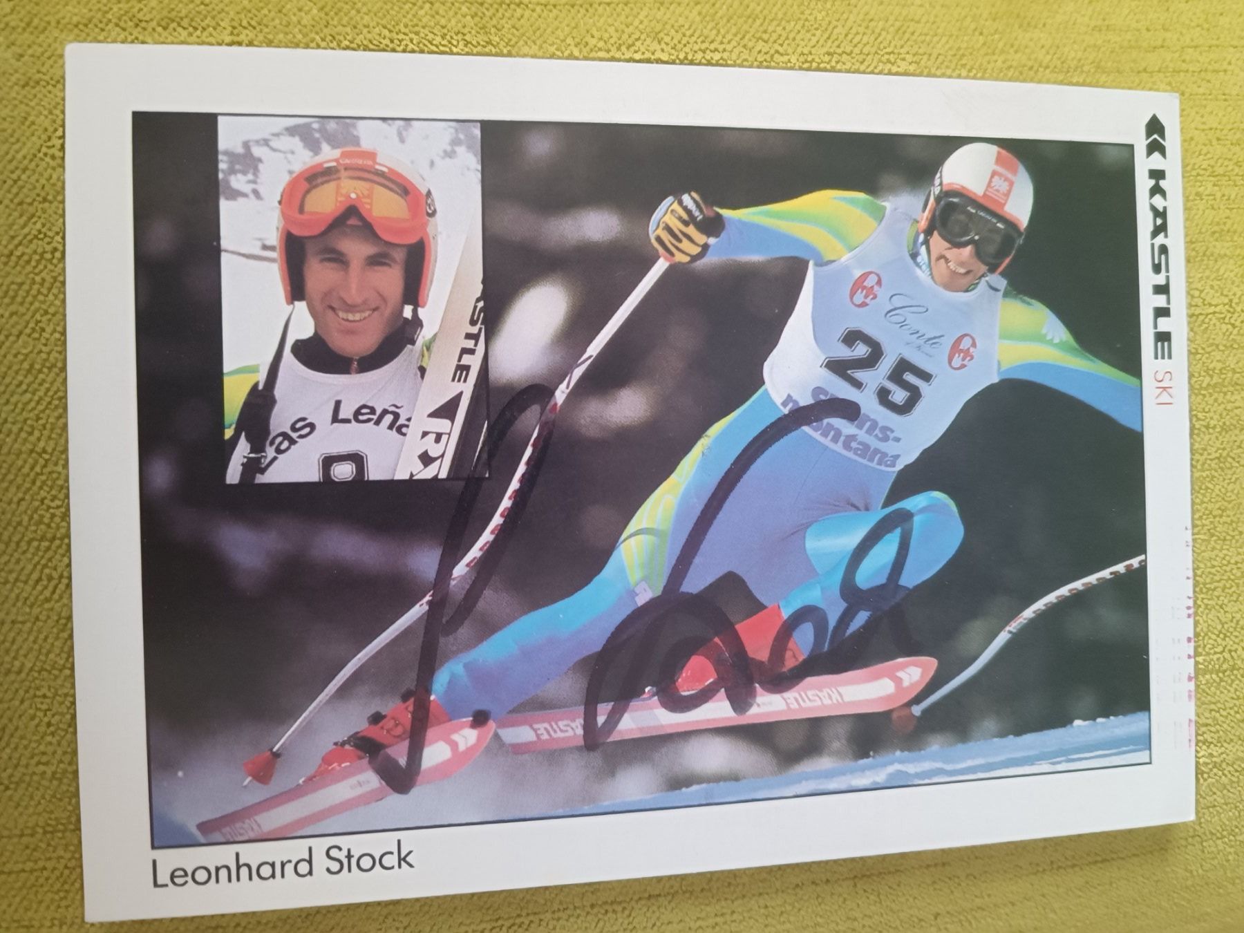 Autografi: Leonard Stock - Ski – Usato da Menziken venduto da Artographs
