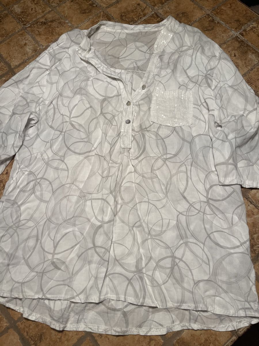 Camicette: Chic camicia di viscosa con paetten-S/M – Nuovo (secondo la descrizione) da Gordevio venduto da LanaZimm 4