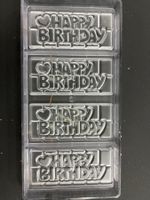 2 Polycarbonat Schokoladenformen „Happy Birthday“