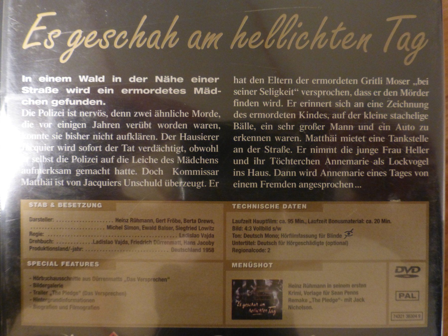 Tutti i DVDs: Es geschah am hellichten Tag DVD – Usato da Zumikon venduto da psisound 2