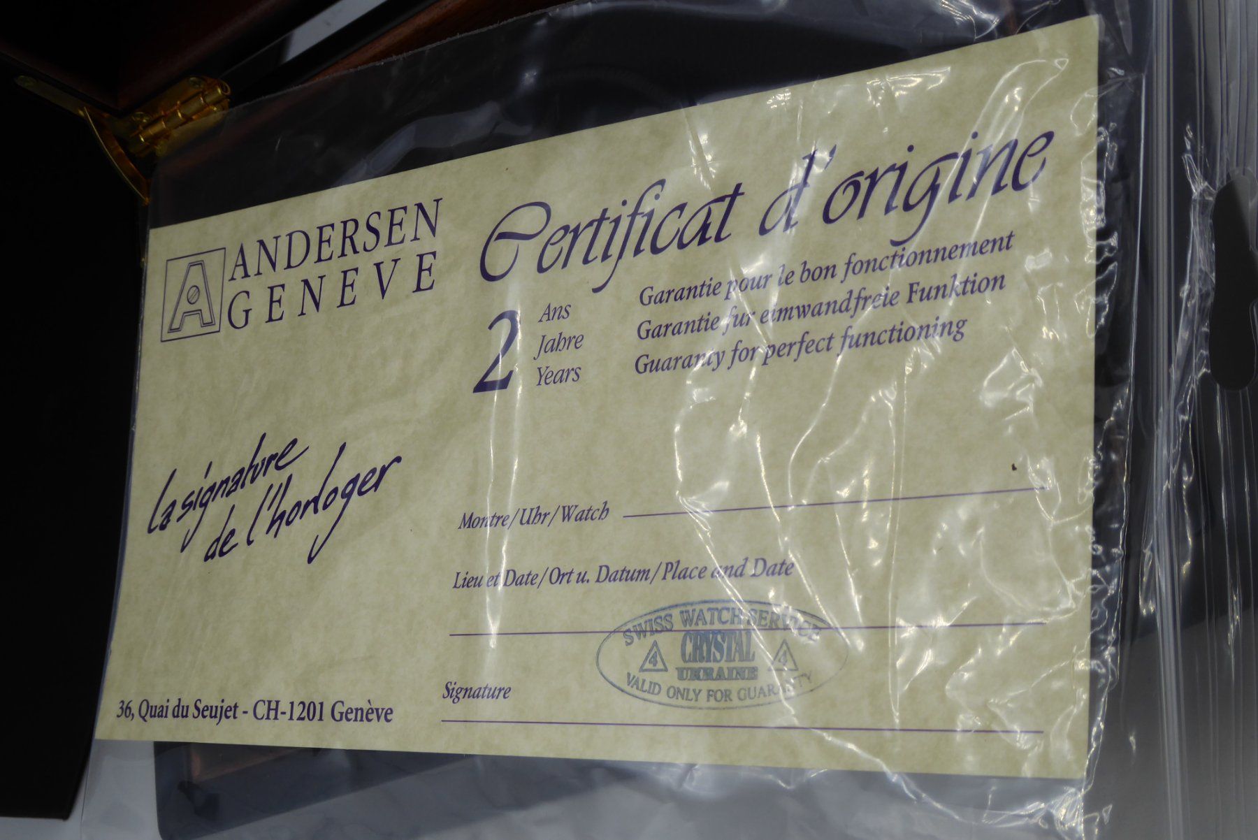 Uhrenboxen: Andersen Genève vintage box for watch with certificate – Neu (gemäss Beschreibung) aus Geneve von adr_xk6n 7
