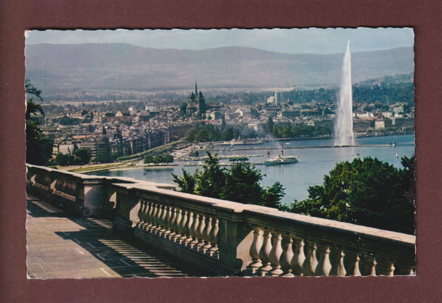 Cartoline postali: GENEVE - Jet d'Eau - 1963 – Usato da Pully venduto da nicecards