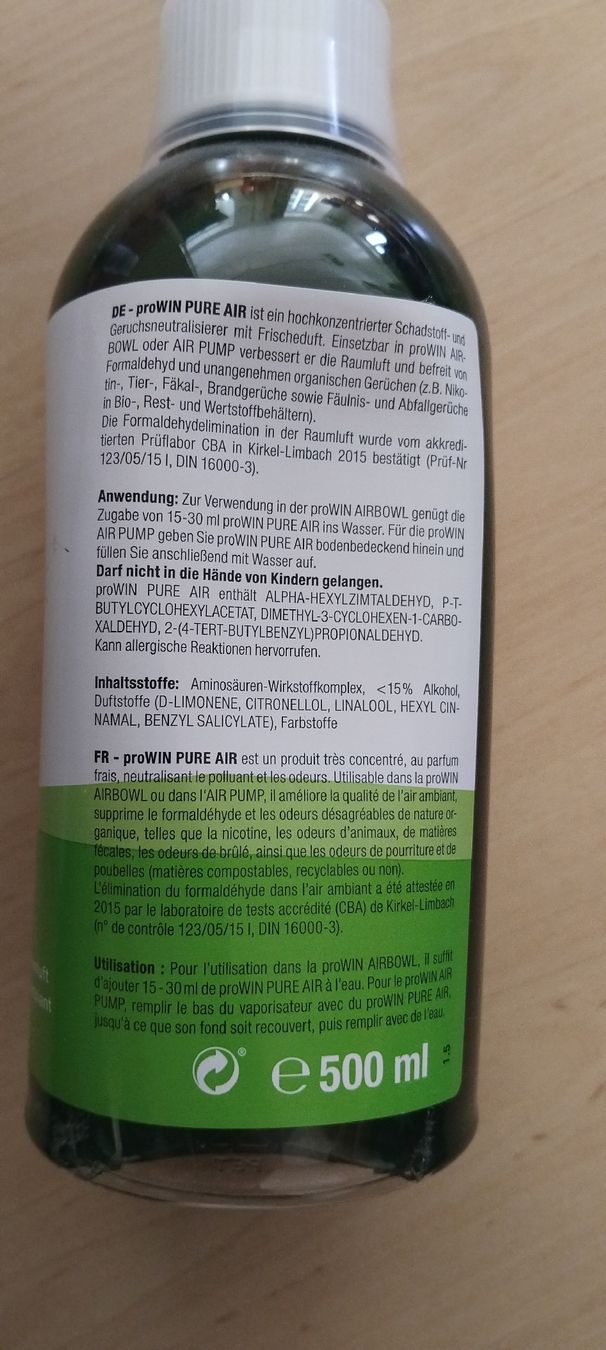 Prowin Purificatori d'aria: proWIN PURE AIR  – Nuovo e nell'imballaggio originale da Betschwanden venduto da mel_yrp5 1