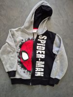 Coole Spider-Man Jacke mit Kapuze, grau Grösse 128