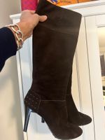 Tods Stiefel Leder dunkelbraun, Gr. 40