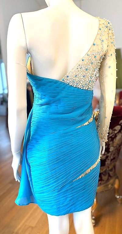 Vestiti: Abendkleid türkis blau – Usato da Luzern venduto da Brokiland 4
