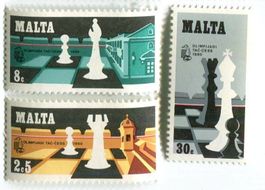 Briefmarken "Schach". Malta.