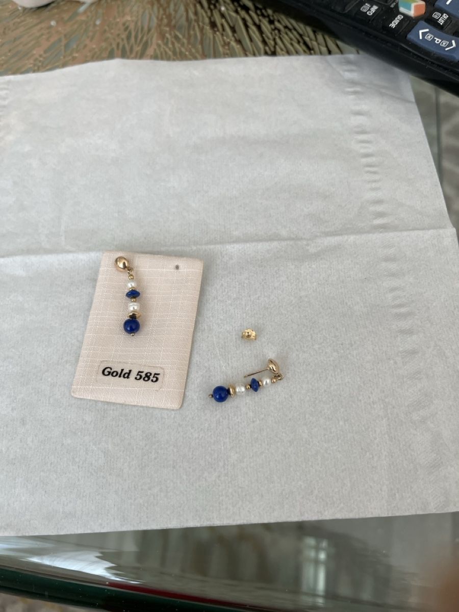 Orecchini pendenti & Orecchini a lobo: Ohrringe 14 kt Gold 585 mit Steine – Usato da Basel venduto da ML21