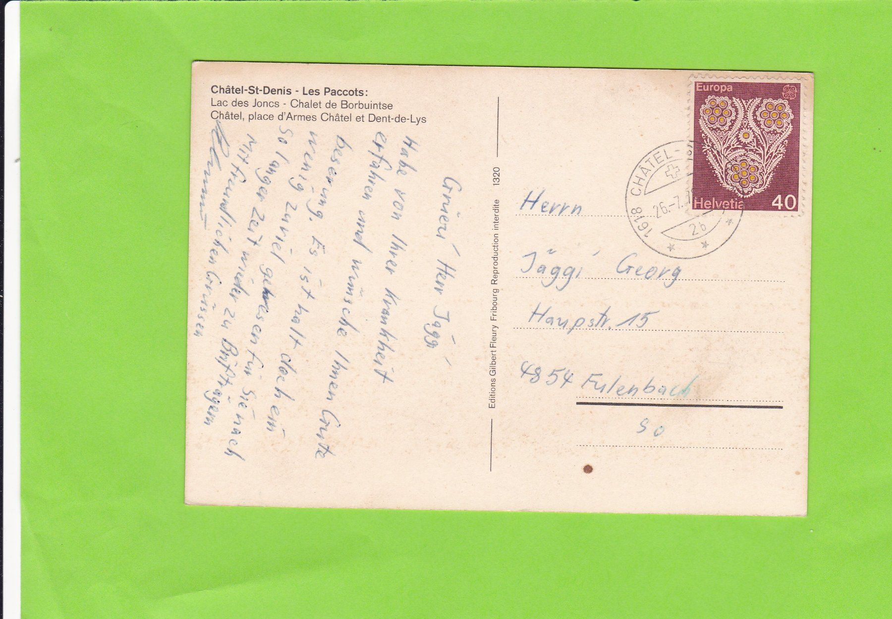 Cartes postales: Châtel-St-Denis--Les Pacots – D'occasion à St. Peterzell par neckertal 1
