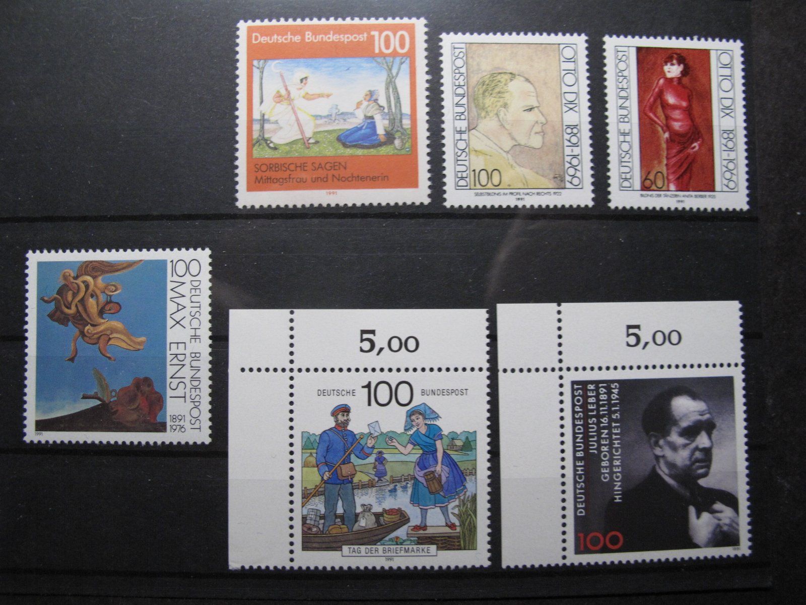 Tutti i francobolli: BRD 1991 Max Ernst Geb. / Sorbische Sagen ** – Usato da Wil SG venduto da fva01