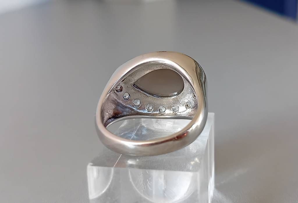 Anelli: Ring Silber Mondstein Weisstopas – Usato da Stans venduto da wer_fd5f 4