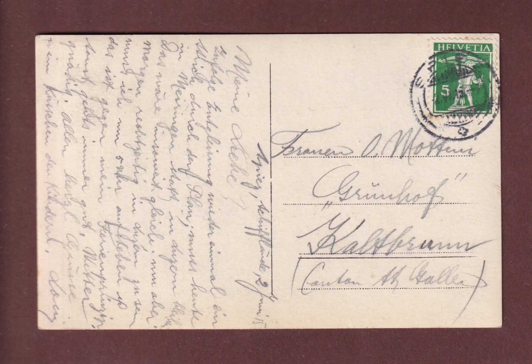Cartoline postali: SPIEZ - Schloss - 1915 – Usato da Pully venduto da nicecards-shop 1
