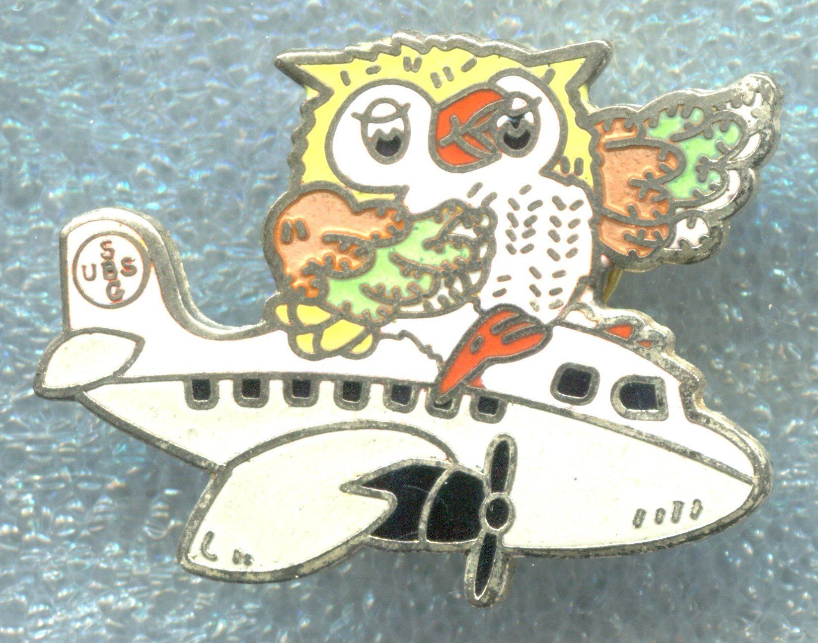 UBS Plaquettes & Badges: UBS  Eule  mit Flugzeug – D'occasion à Winterthur par Sammleroase
