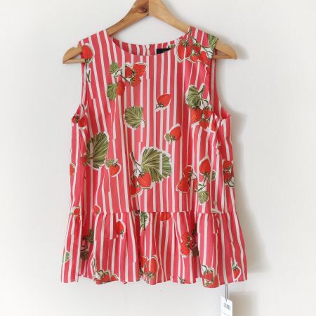 MARC CAIN 🍓Erdbeere🍓 Bluse Top Shirt Schössli Gr.N2/36 Neu