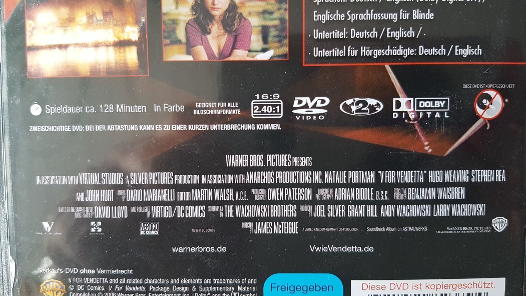 Tutti i DVDs: DVD V wie Vendetta / Natalie Portman – Usato da Oetwil am See venduto da fineli2 1