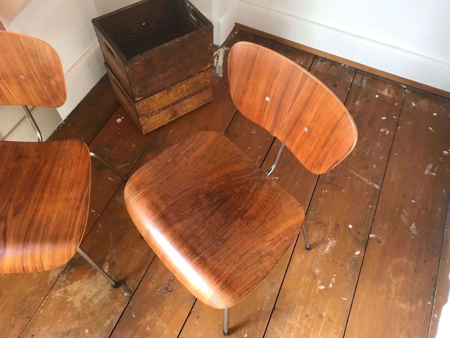 Herman Miller Sedie: Labeled Early DCM Sessel von Herman Miller – Usato da Seewen SO venduto da Nordic-Old-Fashion 4