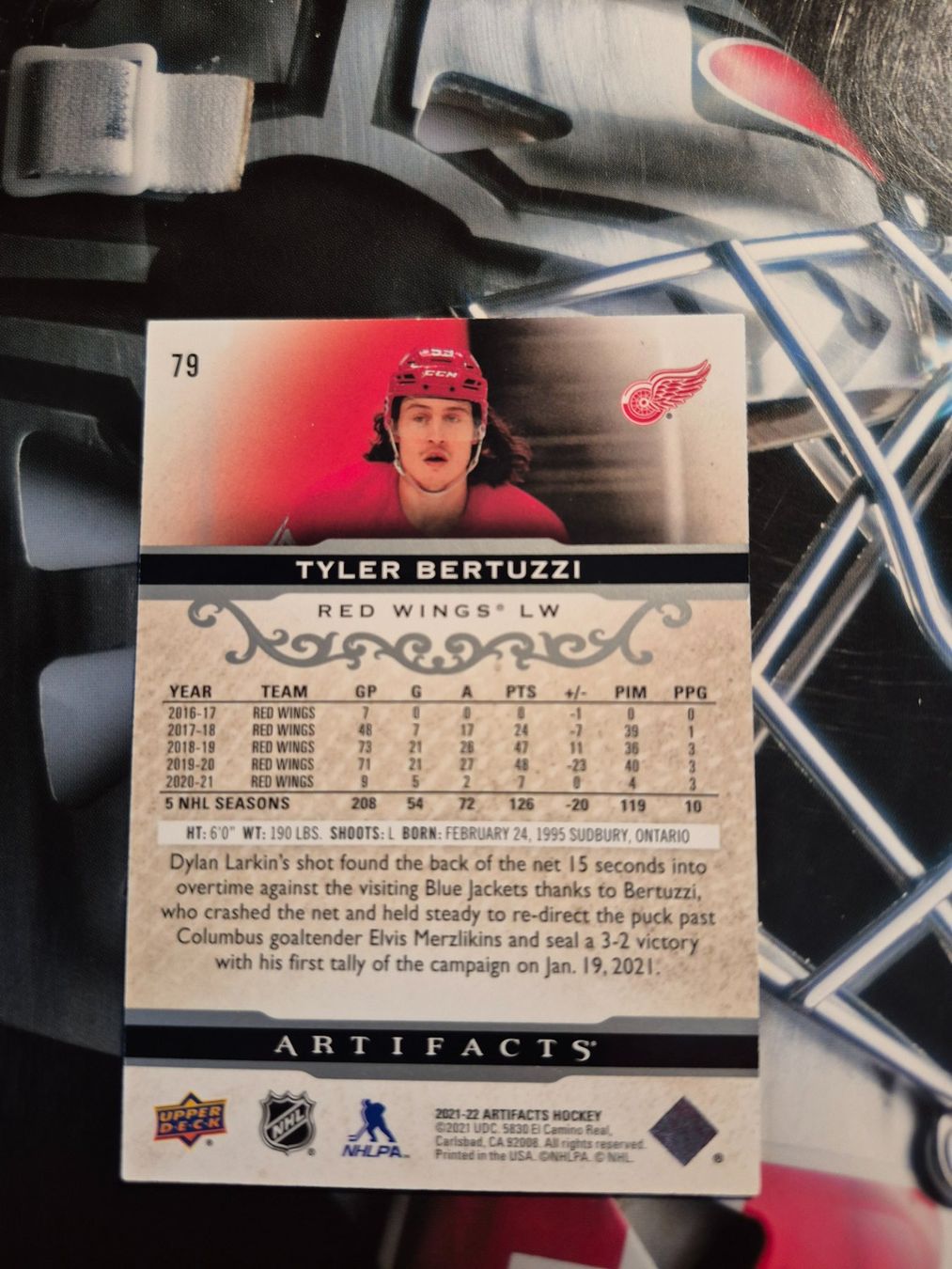 NHL Carte collezionabili: NHL Tyler Bertuzzi Detroit Red Wings – Usato da Treiten venduto da Sauber73 1