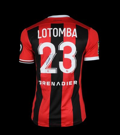 Jordan Lotomba Matchworn und Signed Heimtrikot OGC Nice