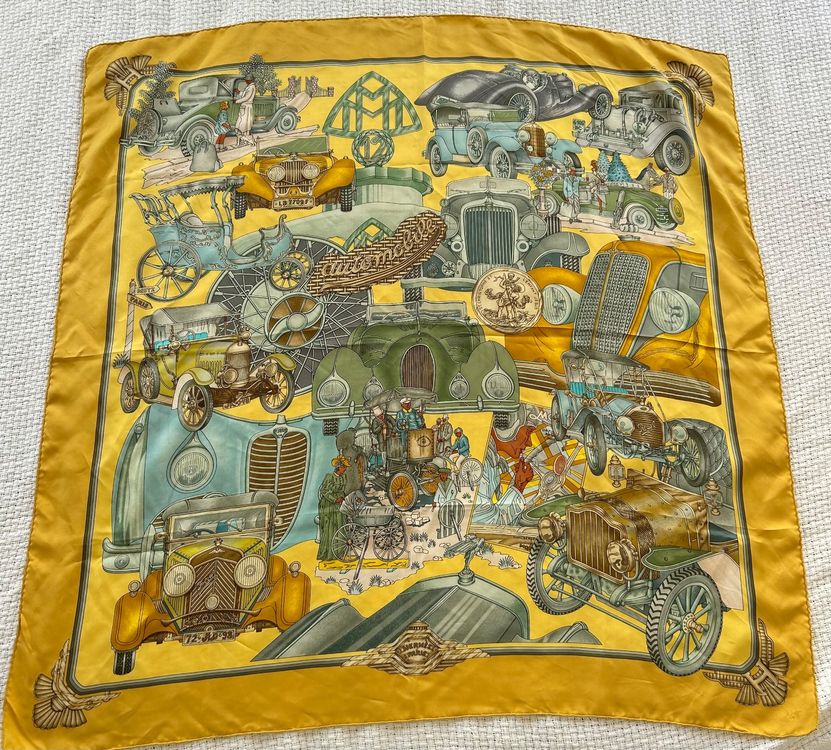 Carré Hermès Railing Signé Joachim Metz – 100% Soie – Édition Limitée Vintage Avec Boîte