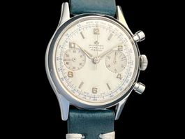 Bucherer Vintage Mechanical Chronograph steel watch 36mm