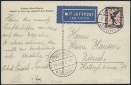 1930 - Zeppelin - Kurzfahrt in die Schweiz