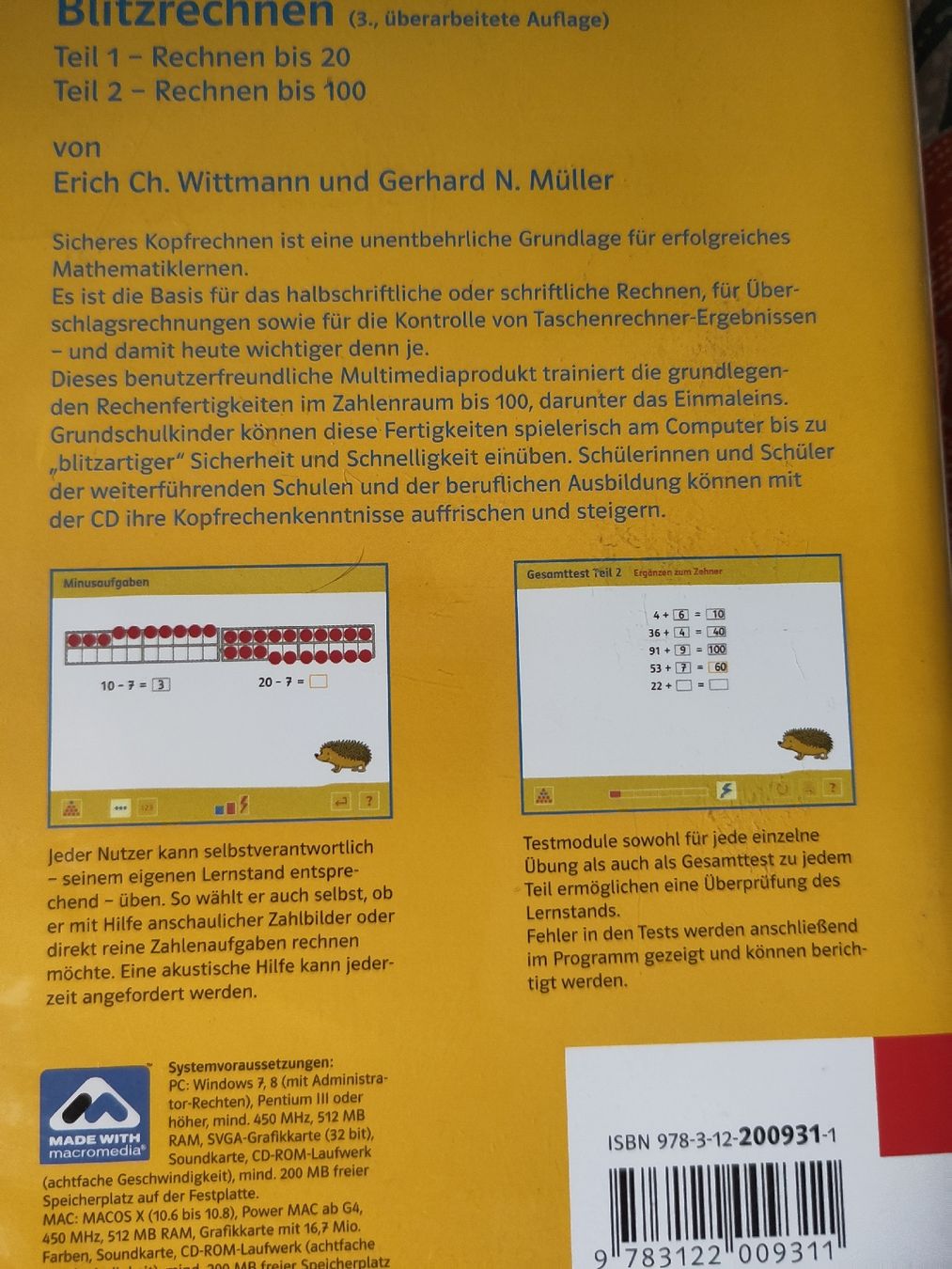 CD: Blitzrechnen 1/2 Klett Lehrprogramm Einzelplatzversion – Usato da Golino venduto da noko09 3