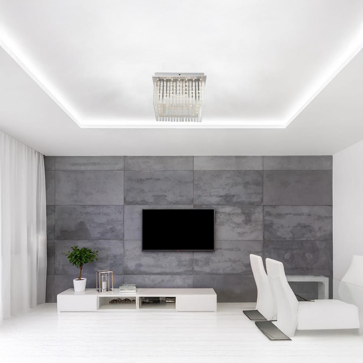 Lampadari & plafoniere: LED Deckenleuchte, Chrom, 36 cm x 36 cm – Nuovo (secondo la descrizione) da Kreuzlingen venduto da Smart-Light 1