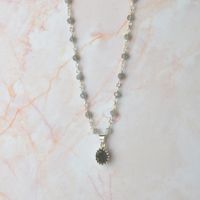 Labradorit Rosenkranzkette mit Anhänger (683.CHA349LA)