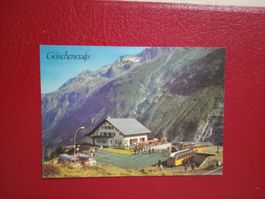 Göscheneralp Uri Gasthaus Postauto stark belebt