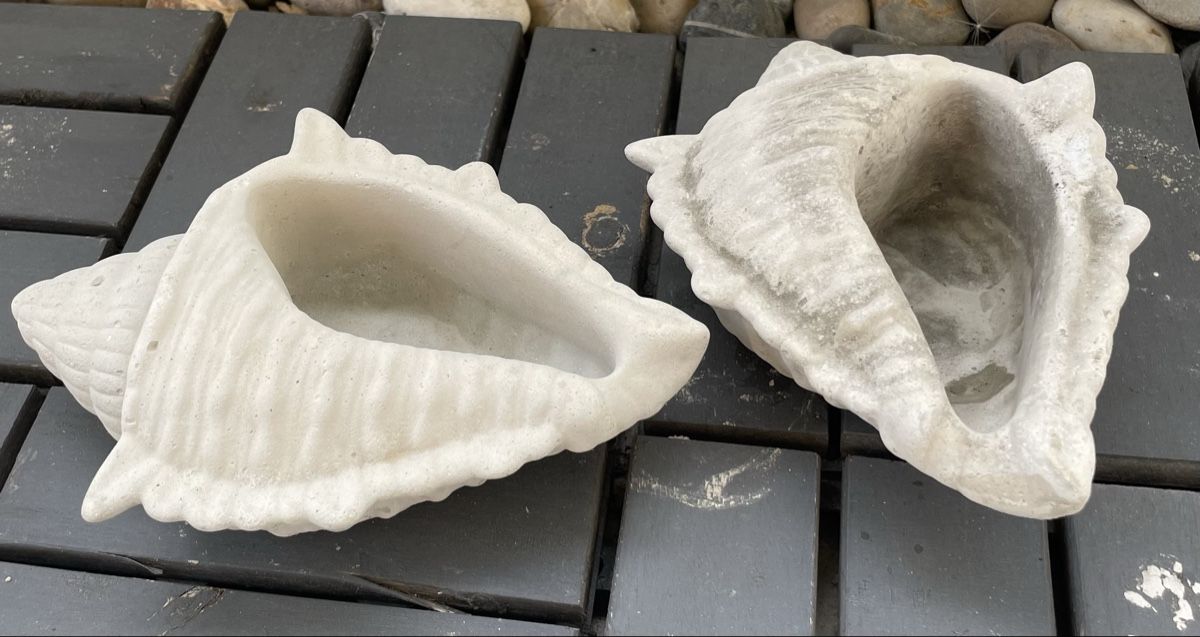 Vasi per fiori: Zwei Muschel-Pflanzgefässe Deko – Nuovo e nell'imballaggio originale da Au ZH venduto da Jaggy4 4